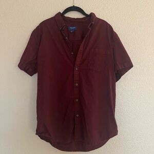 Mens Arizona Jean Co Maroon Button Up Shirt